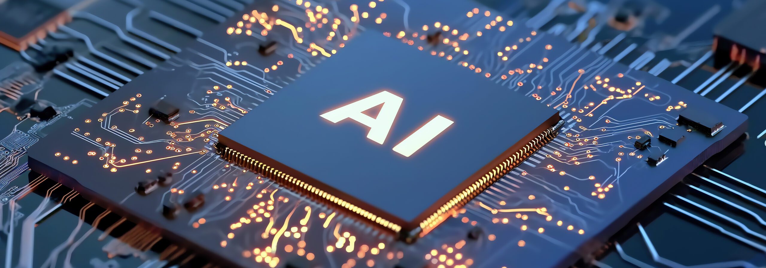 artificial intelligence concept chip AI generated