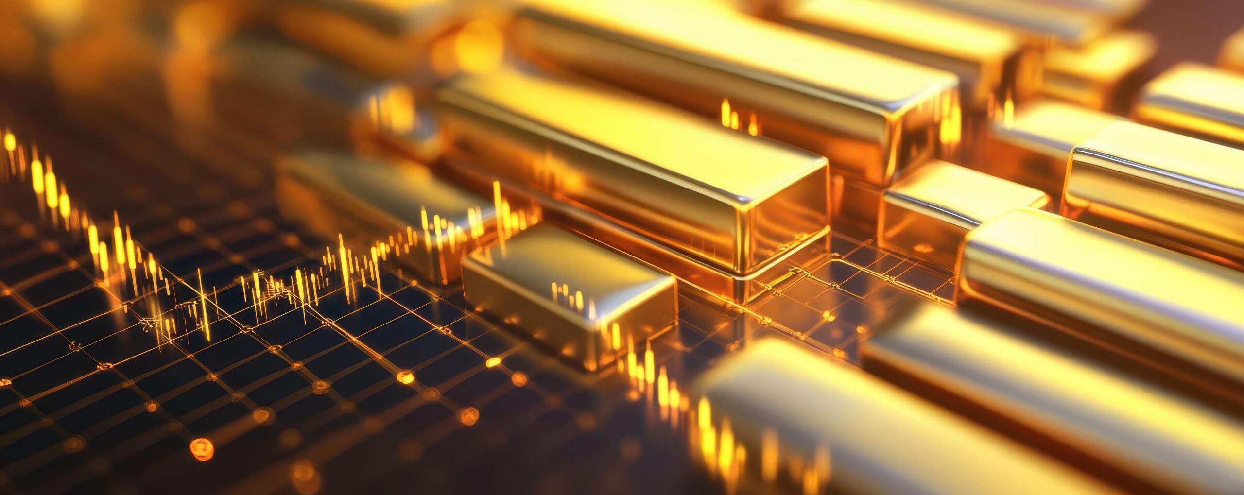 Gold price dip virtual economic report advanced AI financial advisor modern design