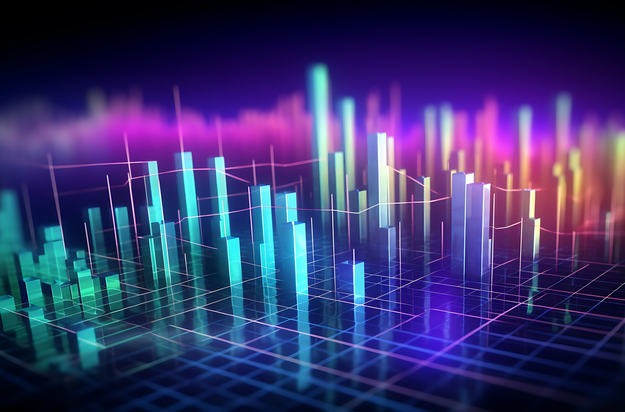 Stock market or forex trading graph in futuristic generative ai