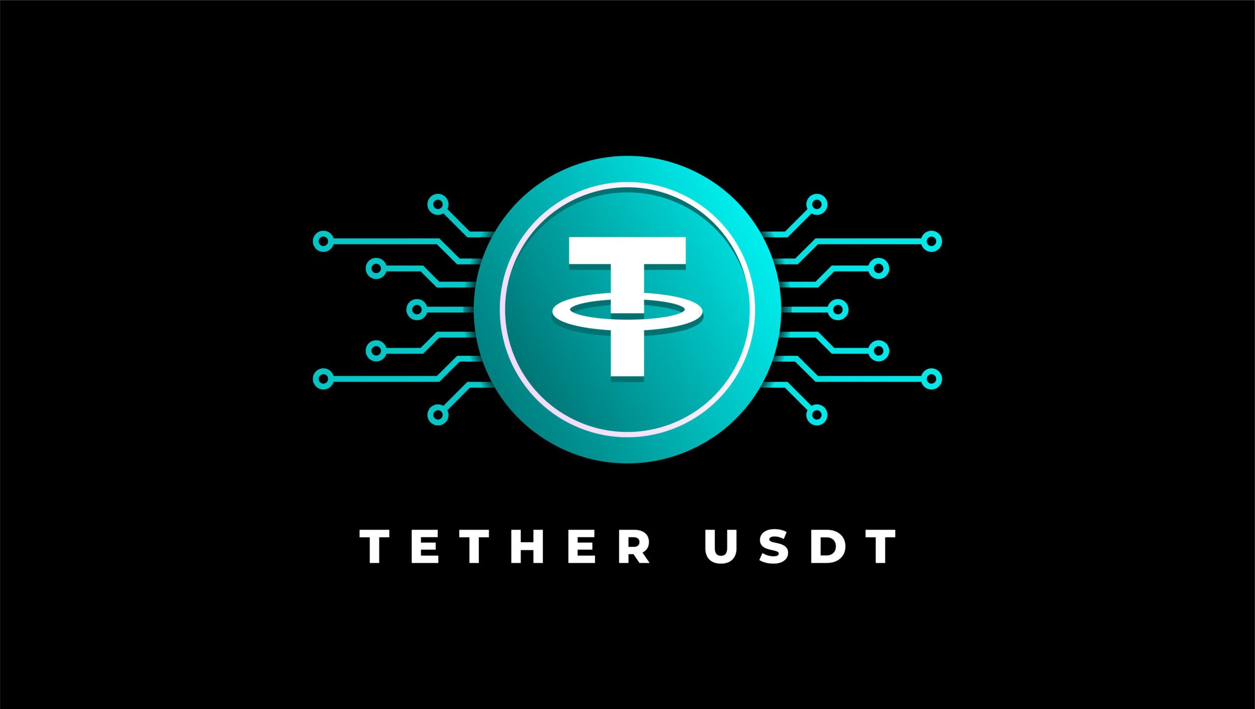 Tether USDt cryptocurrency logo vector illustration for banner or background